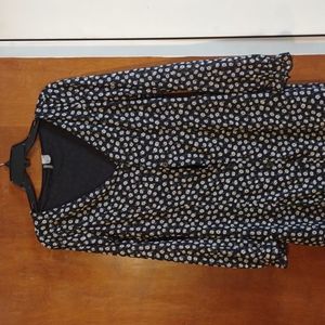 Divided black and white maxi dress. Size small.